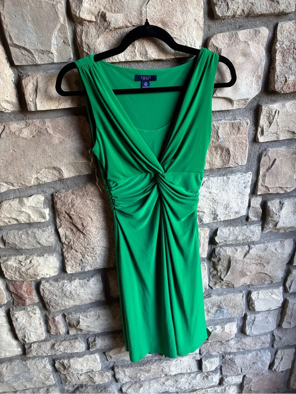 Chaps Green Sleeveless Twist-Front Midi/Maxi Dress - Picture 14 of 14